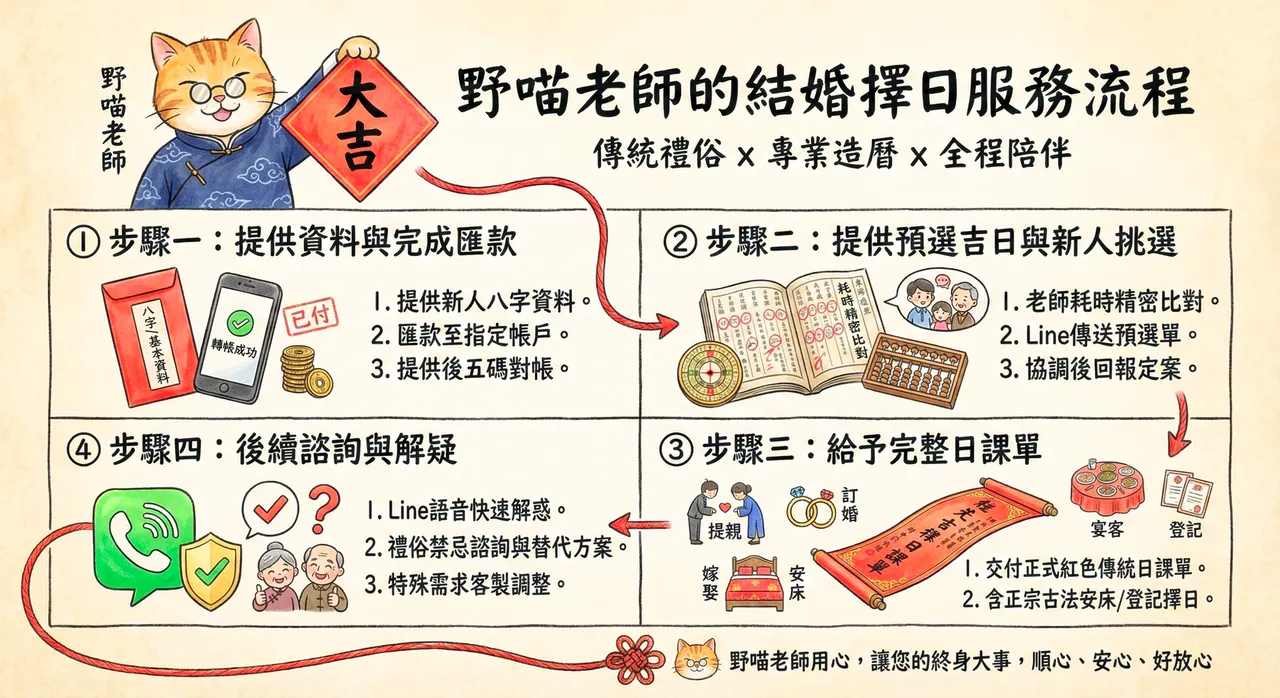 結婚擇日的簡單流程