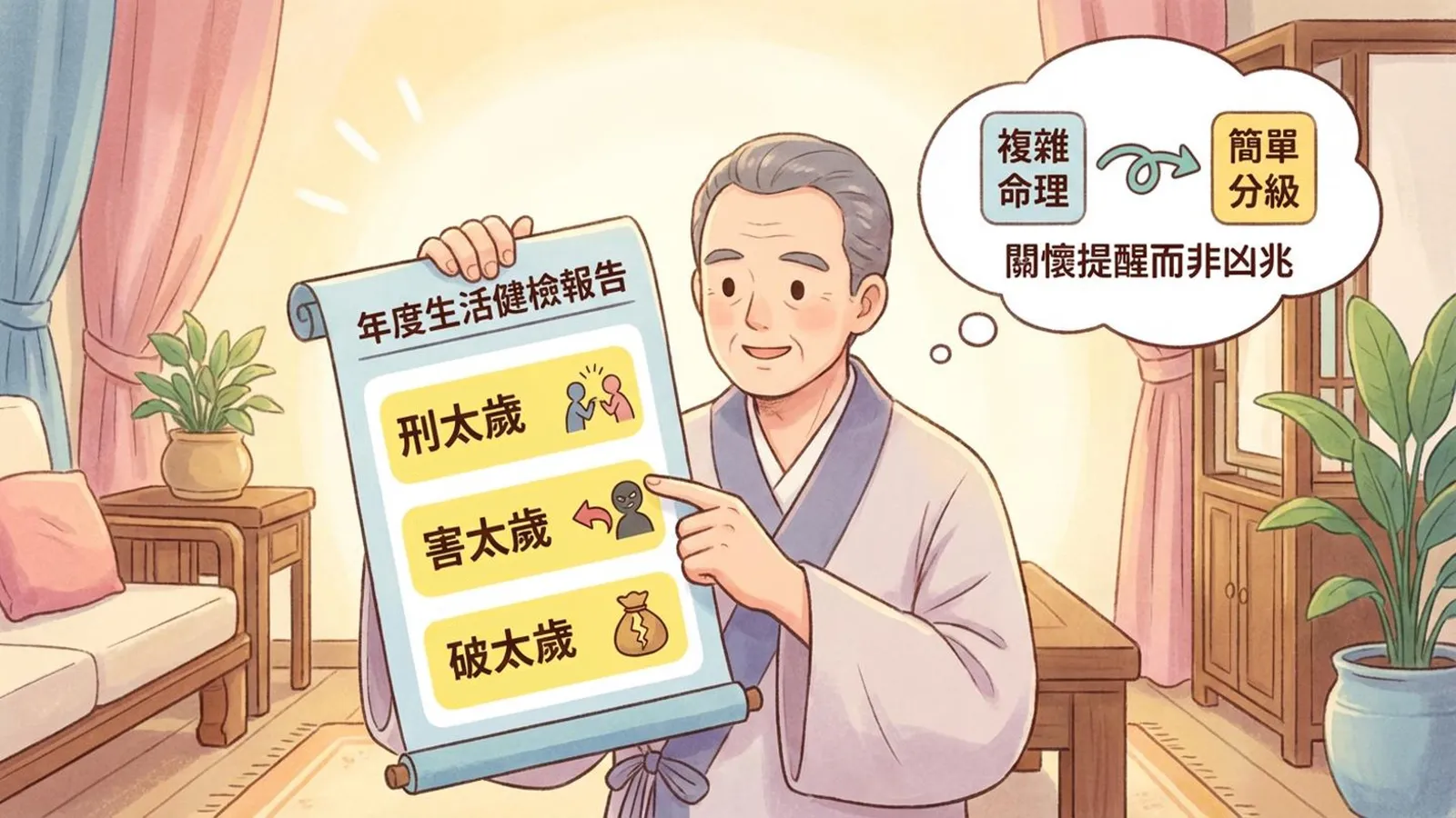 正確的專業擇日。古籍《選擇求真》指出「太歲可坐不可向」,本命年(值太歲)屬於可坐的位置,並非凶年。