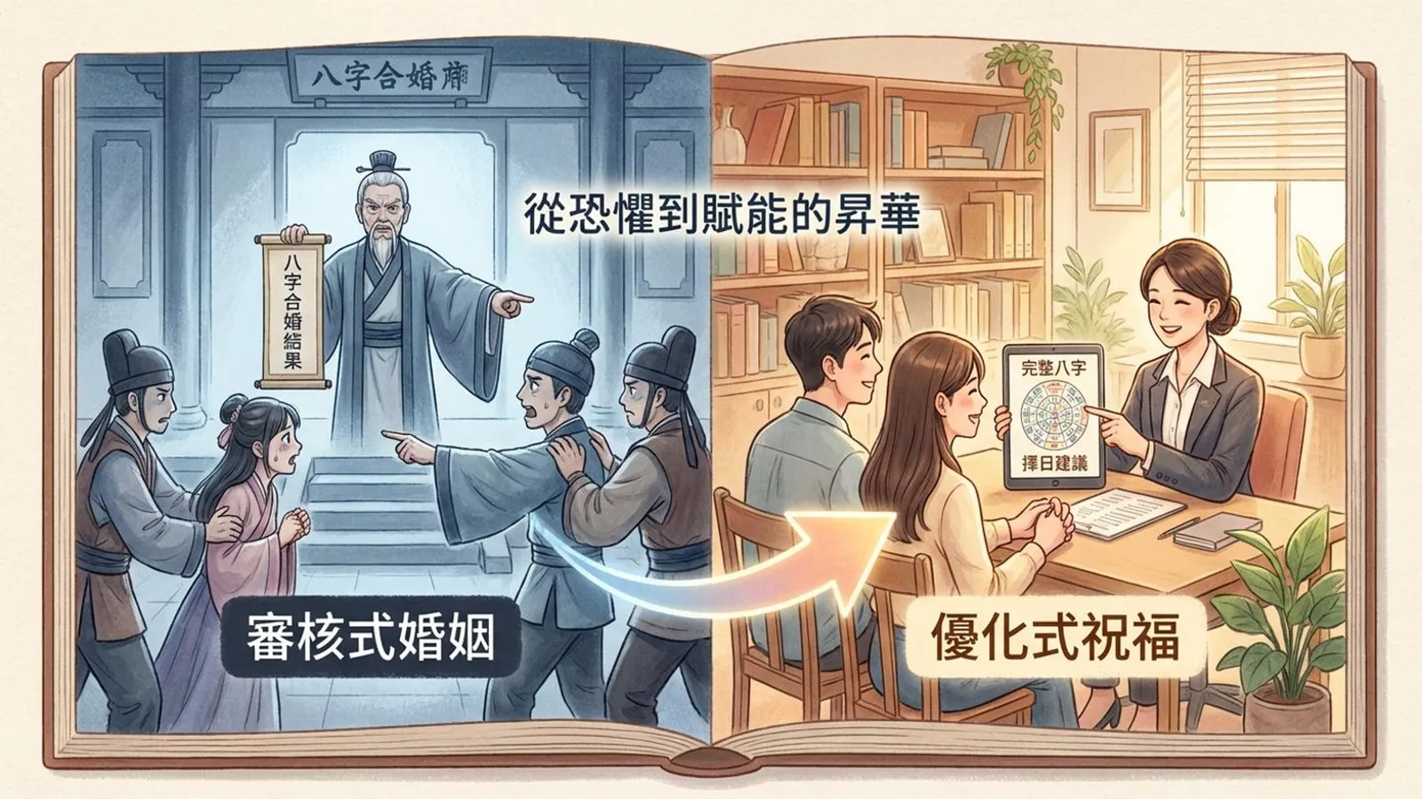 現代八字合婚的進步，不只是看二個人合不合。而是讓二個人有更好的未來